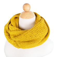 Load image into Gallery viewer, Solid Color Winter Cross Diamond Knit Infinity Loop Circle Scarf - Diff Colors
