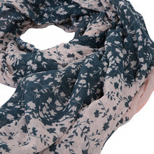 Load image into Gallery viewer, Elegant Striped Vine Leaves Floral Design Frayed End Scarf Wrap - Diff Colors