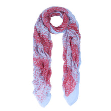 Load image into Gallery viewer, Elegant Striped Vine Leaves Floral Design Frayed End Scarf Wrap - Diff Colors
