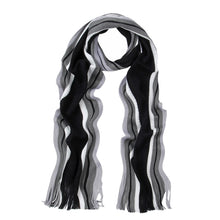 Load image into Gallery viewer, Classic Premium Unisex Striped Winter Knit Fringe Scarf - Different Colors