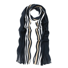 Load image into Gallery viewer, Classic Premium Unisex Striped Winter Knit Fringe Scarf - Different Colors