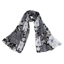 Load image into Gallery viewer, Premium Elegant 3-Tone Floral Design Scarf Wrap Shawl Stole - Diff Colors Avail