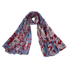 Load image into Gallery viewer, Premium Elegant 3-Tone Floral Design Scarf Wrap Shawl Stole - Diff Colors Avail