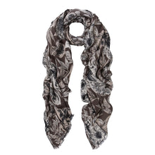 Load image into Gallery viewer, Premium Elegant 3-Tone Floral Design Scarf Wrap Shawl Stole - Diff Colors Avail