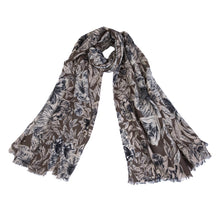 Load image into Gallery viewer, Premium Elegant 3-Tone Floral Design Scarf Wrap Shawl Stole - Diff Colors Avail