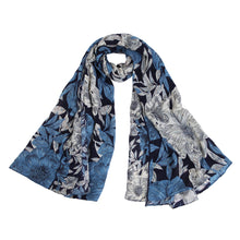 Load image into Gallery viewer, Premium Elegant 3-Tone Floral Design Scarf Wrap Shawl Stole - Diff Colors Avail