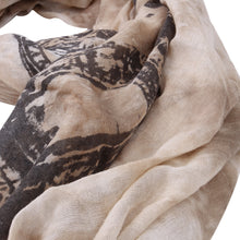 Load image into Gallery viewer, Elegant Vintage Paris Eiffel Tower Frayed End Scarf Wrap