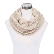 Load image into Gallery viewer, Premium Soft Small Faux Fur Solid Color Warm Infinity Circle Scarf
