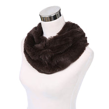 Load image into Gallery viewer, Premium Soft Small Faux Fur Solid Color Warm Infinity Circle Scarf