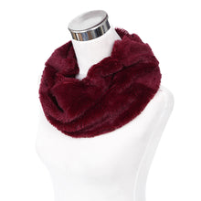 Load image into Gallery viewer, Premium Soft Small Faux Fur Solid Color Warm Infinity Circle Scarf