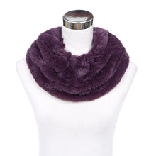 Load image into Gallery viewer, Premium Soft Small Faux Fur Solid Color Warm Infinity Circle Scarf