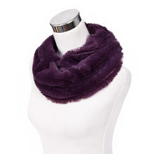 Load image into Gallery viewer, Premium Soft Small Faux Fur Solid Color Warm Infinity Circle Scarf