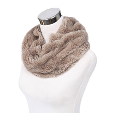 Load image into Gallery viewer, Premium Soft Small Faux Fur Solid Color Warm Infinity Circle Scarf