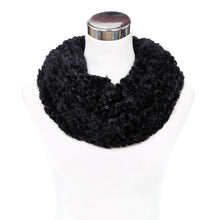 Load image into Gallery viewer, Soft Small Faux Fur Diamond Solid Color Warm Infinity Circle Scarf -Diff Colors