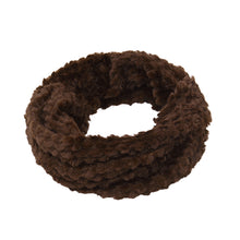 Load image into Gallery viewer, Soft Small Faux Fur Diamond Solid Color Warm Infinity Circle Scarf -Diff Colors