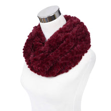 Load image into Gallery viewer, Soft Small Faux Fur Diamond Solid Color Warm Infinity Circle Scarf -Diff Colors