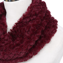 Load image into Gallery viewer, Soft Small Faux Fur Diamond Solid Color Warm Infinity Circle Scarf -Diff Colors