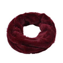 Load image into Gallery viewer, Soft Small Faux Fur Diamond Solid Color Warm Infinity Circle Scarf -Diff Colors