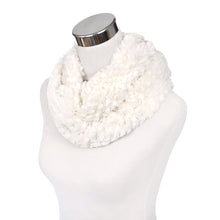 Load image into Gallery viewer, Soft Small Faux Fur Diamond Solid Color Warm Infinity Circle Scarf -Diff Colors