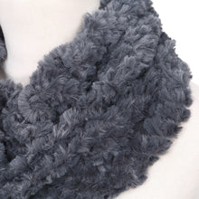 Load image into Gallery viewer, Soft Small Faux Fur Diamond Solid Color Warm Infinity Circle Scarf -Diff Colors