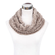 Load image into Gallery viewer, Soft Small Faux Fur Diamond Solid Color Warm Infinity Circle Scarf -Diff Colors