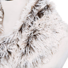 Load image into Gallery viewer, Premium Soft Small Long Faux Fur 2-Tone Infinity Loop Circle Scarf -Diff Colors
