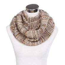 Load image into Gallery viewer, Bohemian Style Three Tone Winter Knit Warm Infinity Circle Scarf - Diff Colors