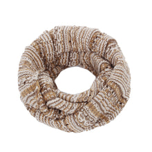 Load image into Gallery viewer, Bohemian Style Three Tone Winter Knit Warm Infinity Circle Scarf - Diff Colors