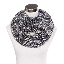Load image into Gallery viewer, Bohemian Style Three Tone Winter Knit Warm Infinity Circle Scarf - Diff Colors