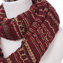 Load image into Gallery viewer, Bohemian Style Three Tone Winter Knit Warm Infinity Circle Scarf - Diff Colors