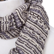 Load image into Gallery viewer, Bohemian Style Three Tone Winter Knit Warm Infinity Circle Scarf - Diff Colors