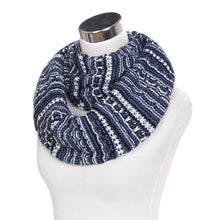 Load image into Gallery viewer, Bohemian Style Three Tone Winter Knit Warm Infinity Circle Scarf - Diff Colors