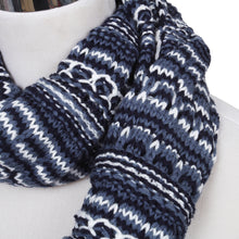 Load image into Gallery viewer, Bohemian Style Three Tone Winter Knit Warm Infinity Circle Scarf - Diff Colors