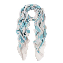 Load image into Gallery viewer, Premium Elephant Print Frayed End Scarf Wrap