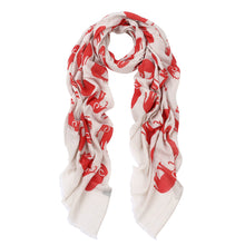 Load image into Gallery viewer, Premium Elephant Print Frayed End Scarf Wrap
