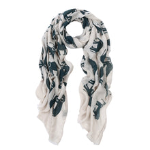 Load image into Gallery viewer, Premium Elephant Print Frayed End Scarf Wrap