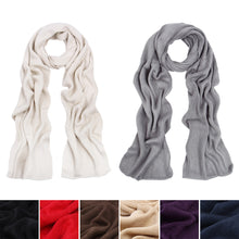 Load image into Gallery viewer, Premium Long Fine Knit Solid Color Warm Winter Scarf - Different Colors
