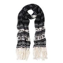 Load image into Gallery viewer, Premium Long Dual Tone Fair Isle Knit Warm Winter Fringe Scarf - Diff Colors