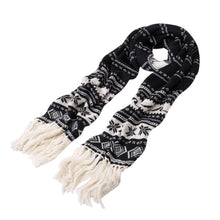 Load image into Gallery viewer, Premium Long Dual Tone Fair Isle Knit Warm Winter Fringe Scarf - Diff Colors