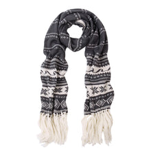 Load image into Gallery viewer, Premium Long Dual Tone Fair Isle Knit Warm Winter Fringe Scarf - Diff Colors