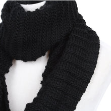 Load image into Gallery viewer, Premium Solid Chunky Ribbed Knit Warm Infinity Loop Circle Scarf