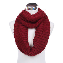 Load image into Gallery viewer, Premium Solid Chunky Ribbed Knit Warm Infinity Loop Circle Scarf