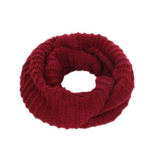 Load image into Gallery viewer, Premium Solid Chunky Ribbed Knit Warm Infinity Loop Circle Scarf