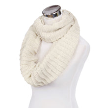 Load image into Gallery viewer, Premium Solid Chunky Ribbed Knit Warm Infinity Loop Circle Scarf