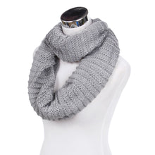 Load image into Gallery viewer, Premium Solid Chunky Ribbed Knit Warm Infinity Loop Circle Scarf