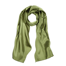 Load image into Gallery viewer, Elegant Silk Feel Solid Color Satin Oblong Scarf Wrap