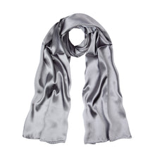 Load image into Gallery viewer, Elegant Silk Feel Solid Color Satin Oblong Scarf Wrap