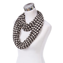 Load image into Gallery viewer, Classic Premium Houndstooth Infinity Loop Circle Scarf
