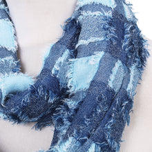 Load image into Gallery viewer, Premium Plaid Stitched Jean Infinity Loop Circle Scarf - Diff Colors