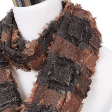 Load image into Gallery viewer, Premium Plaid Stitched Jean Infinity Loop Circle Scarf - Diff Colors